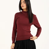 CASHMERE HANDFEEL MOCK NECK JUMPER