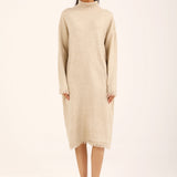 SWEATER DRESS WITH FRINGES