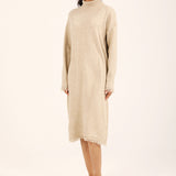SWEATER DRESS WITH FRINGES