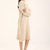 SWEATER DRESS WITH FRINGES