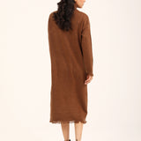 SWEATER DRESS WITH FRINGES