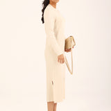 RIBBED SWEATER DRESS