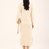 RIBBED SWEATER DRESS