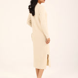 RIBBED SWEATER DRESS