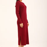RIBBED SWEATER DRESS