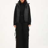 KNIT SLEEVES PUFFER JACKET