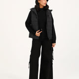 KNIT SLEEVES PUFFER JACKET