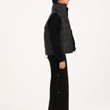 KNIT SLEEVES PUFFER JACKET