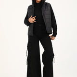 KNIT SLEEVES PUFFER JACKET