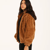 TEXTURED FUR JACKET