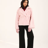 DOUBLE-BREASTED FUR JACKET