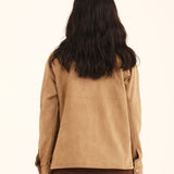 BUTTON DOWN SUEDE JACKET