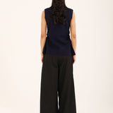 SLEEVELESS SWEATER BLAZER