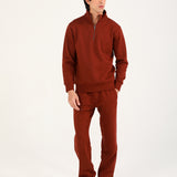 HALF ZIP MOCK NECK UPPER