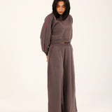 CONTRAST CROPPED SWEATSHIRT