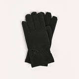 SOLID GLOVES WITH BUTTON DETAIL