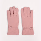SOLID GLOVES WITH BUTTON DETAIL