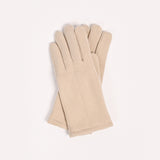 SOLID GLOVES WITH PLEAT DETAIL