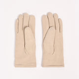 SOLID GLOVES WITH PLEAT DETAIL