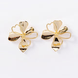 METAL FLOWER EARRINGS