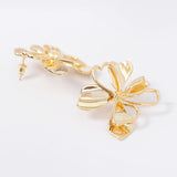 METAL FLOWER EARRINGS
