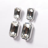 EMERALD CUT DROP EARRINGS