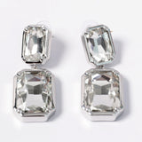 EMERALD CUT DROP EARRINGS