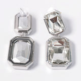 EMERALD CUT DROP EARRINGS