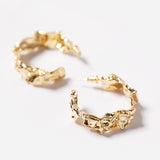 DENTED HOOP EARRINGS