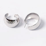 CHUNKY METAL HOOP EARRINGS