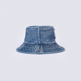 DISTRESSED DENIM BUCKET HAT