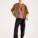 RESORT COLLAR PRINTED BOXY FIT SHIRT