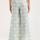 PRINTED WIDE LEG TROUSER