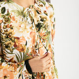 PRINTED PEPLUM TOP