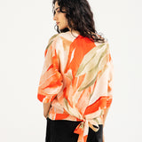 PRINTED TOP WITH HEM DETAIL
