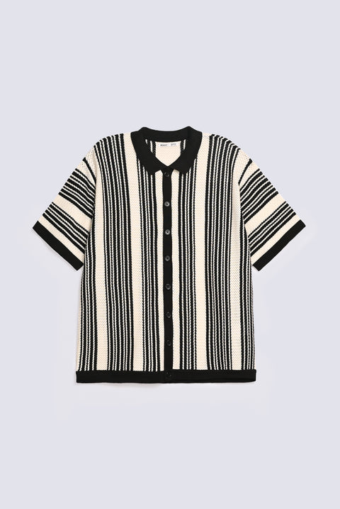 BUTTON DOWN BOXY FIT KNITTED POLO