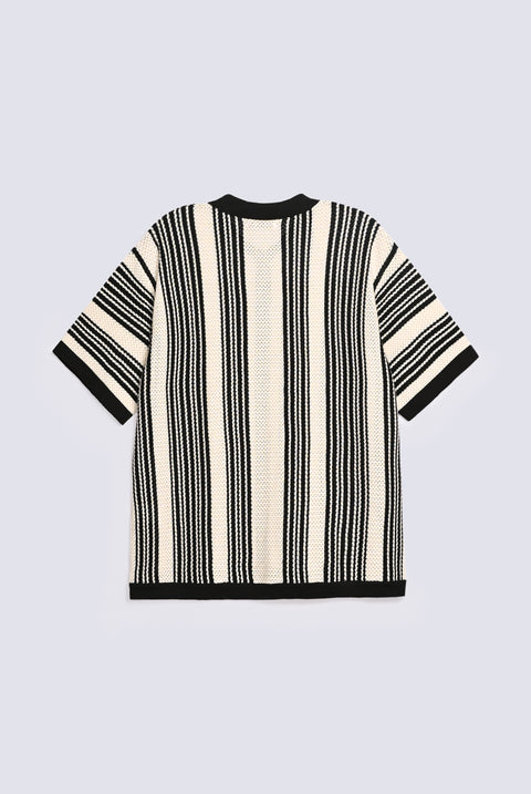 BUTTON DOWN BOXY FIT KNITTED POLO