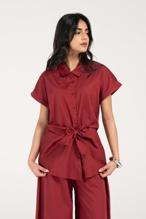 FRONT TIE BUTTON DOWN TOP