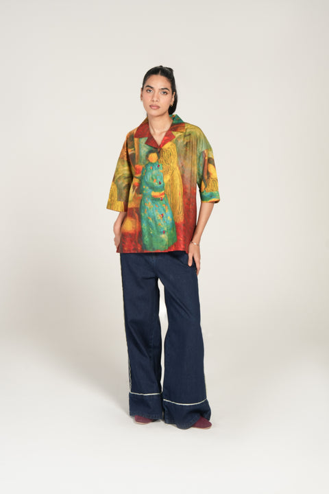 VAN GOGH INSPIRED PRINTED TOP