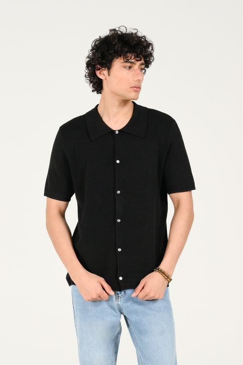 BUTTON DOWN KNITTED POLO