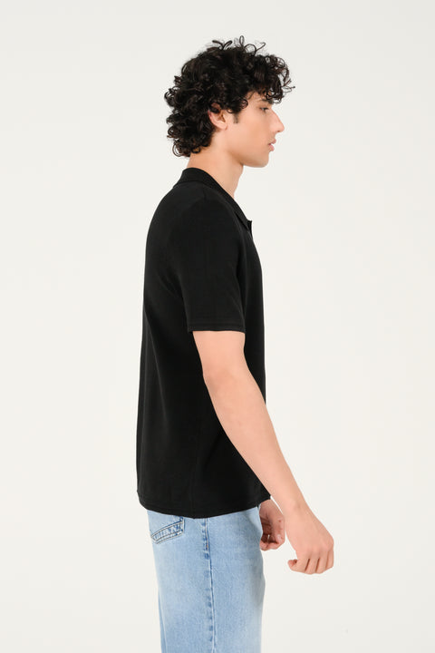 BUTTON DOWN KNITTED POLO