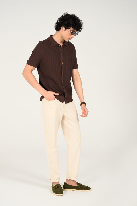 BUTTON DOWN KNITTED POLO