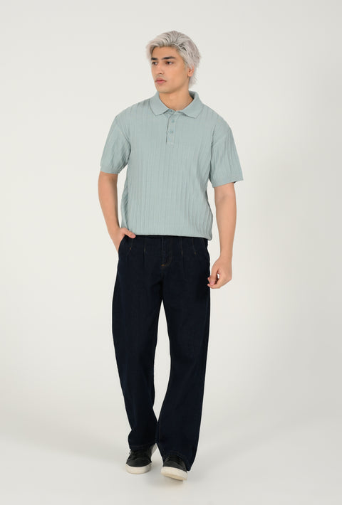 RELAXED FIT KNITTED POLO
