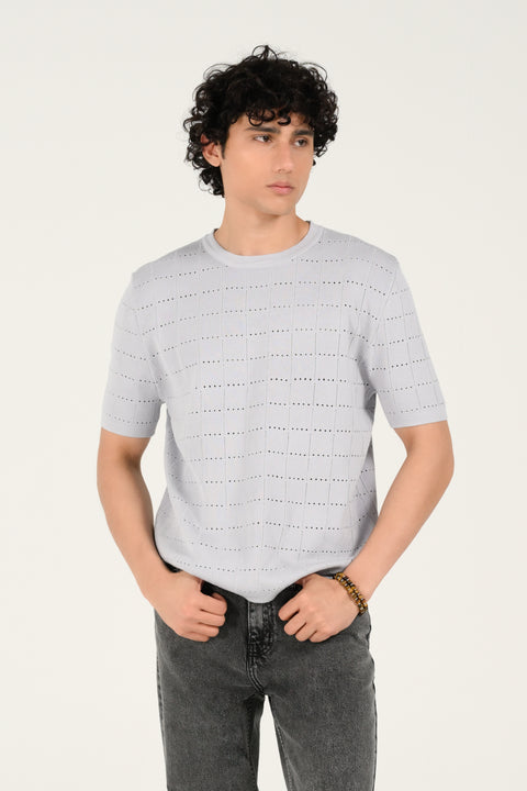 TEXTURED KNITTED TEE