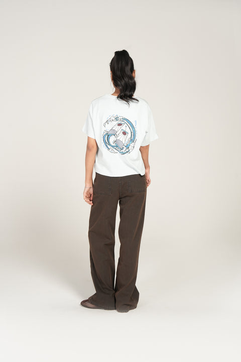 PRINTED BOXY FIT TEE