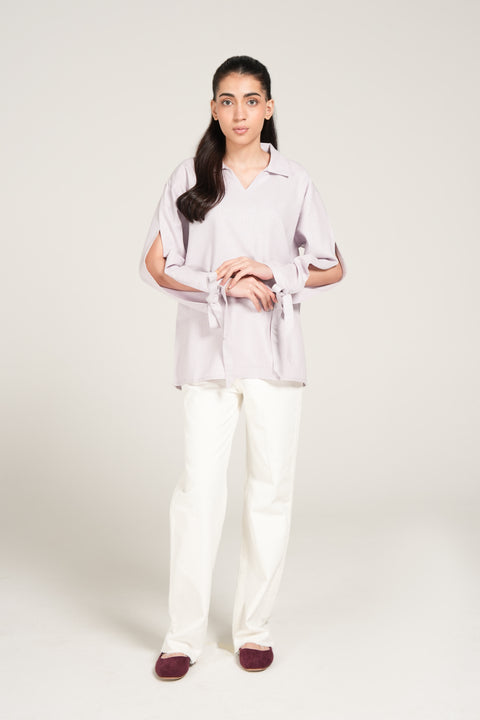 OVERSIZED TOP WITH SLEEVE DETAIL