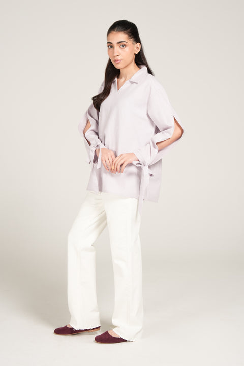 OVERSIZED TOP WITH SLEEVE DETAIL