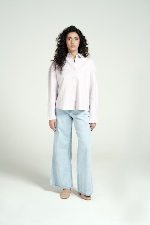 OVERSIZED BUTTON DOWN TOP