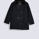 BOYS FUR COLLAR LONG COAT