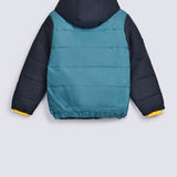BOYS CONTRAST SLEEVE PUFFER JACKET